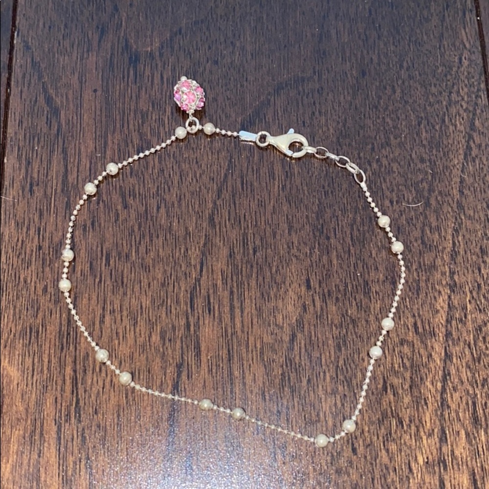 Sterling silver ankle bracelet